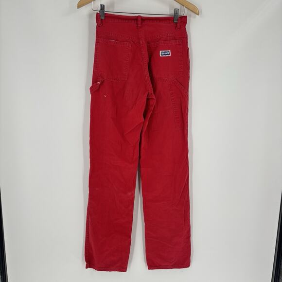 Vintage 1970’s Big Smith Painters Pants Jeans Red 28x30 USA Womens Union Made - Picture 4 of 13